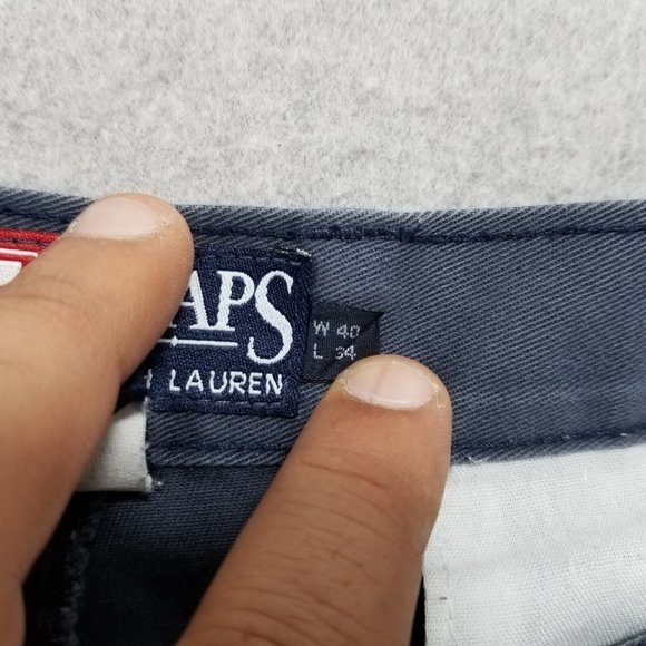 Chaps‎ Ralph Lauren Pants Mens 38x33 Blue Pockets Casual Cotton - Picture 10 of 14